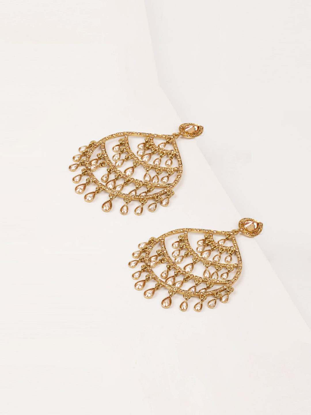 Golden Polki Drop &amp; Danglers Earrings