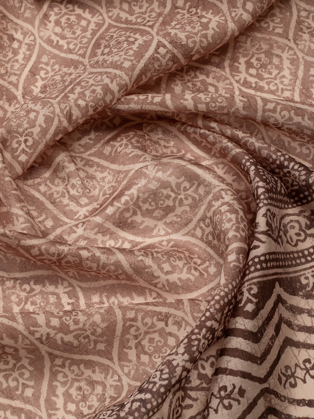 Printed Chanderi Unstitched Suit Piece With Dupatta