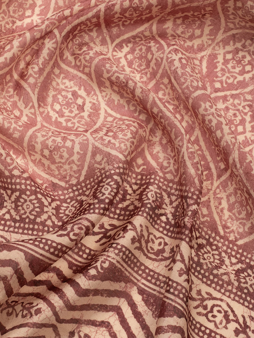 Printed Chanderi Unstitched Suit Piece With Dupatta