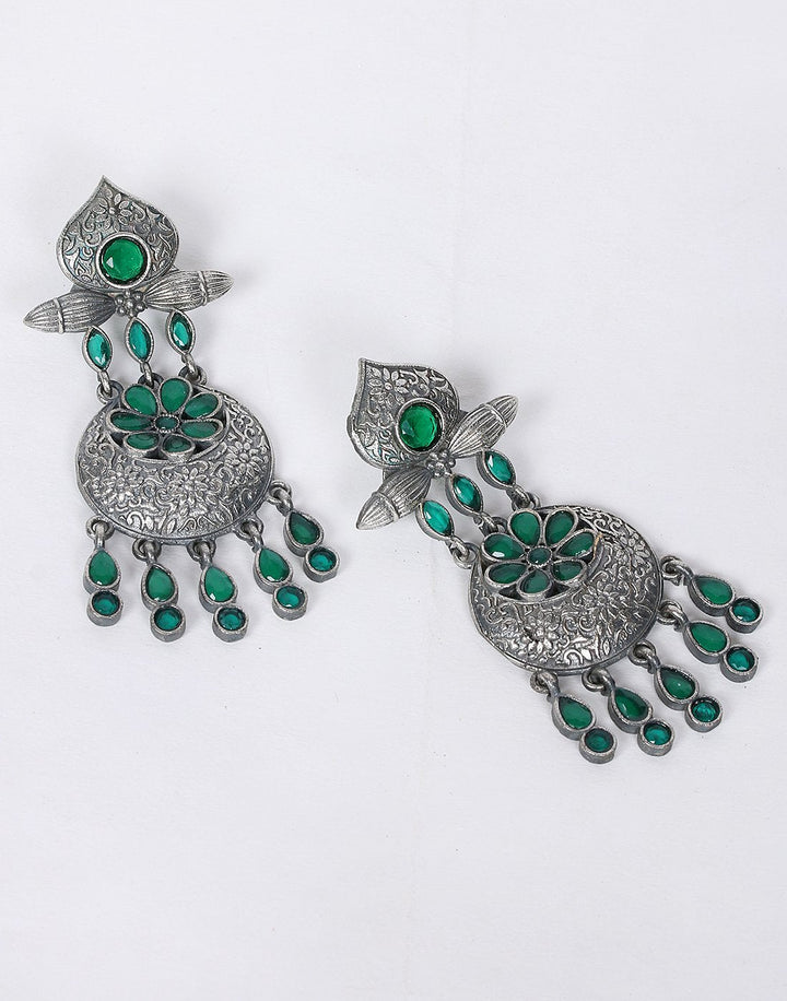 Black Metal Oxidized Earrings