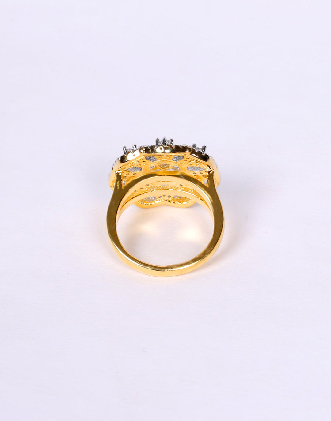 Floral White Stone Ring