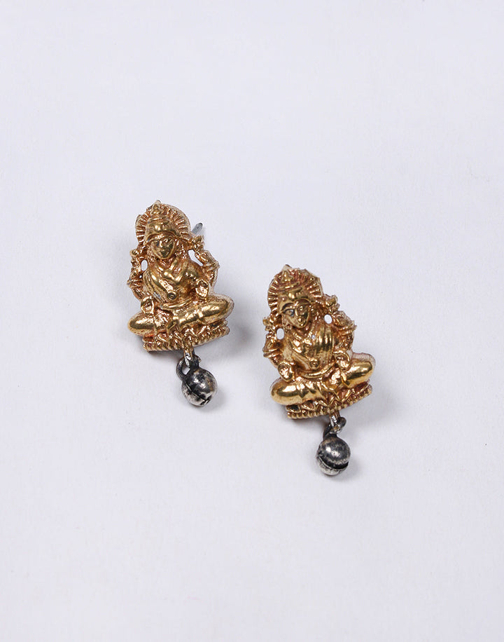 Antique Oxidised Silver Plated Necklace Earring Set