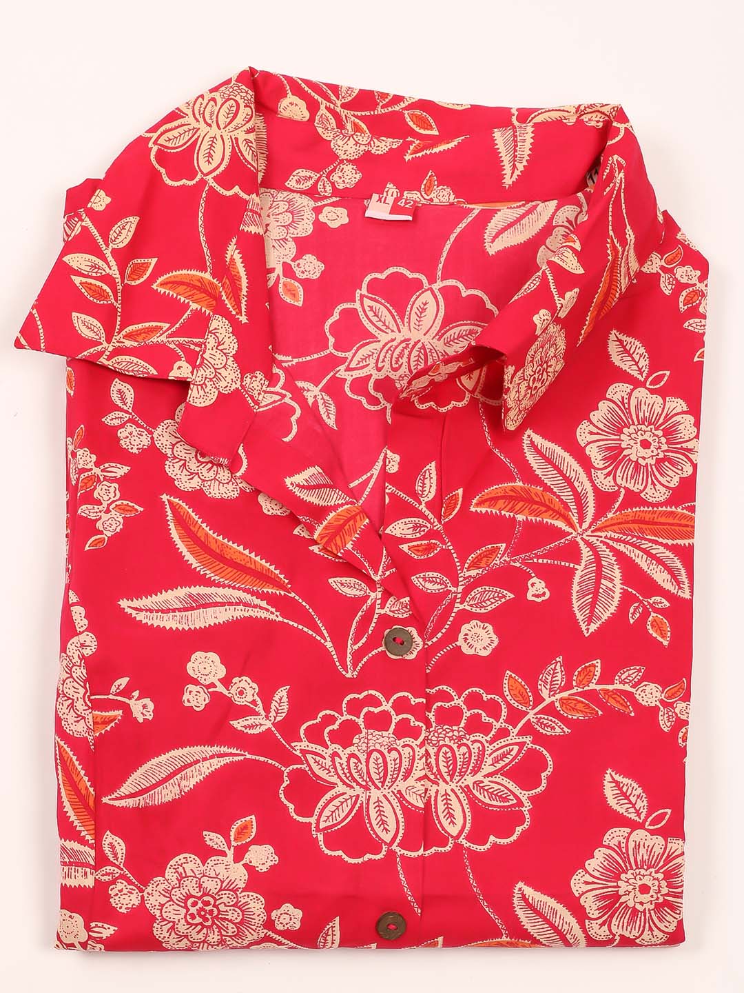 Floral Printed Cotton Kurta With Pants