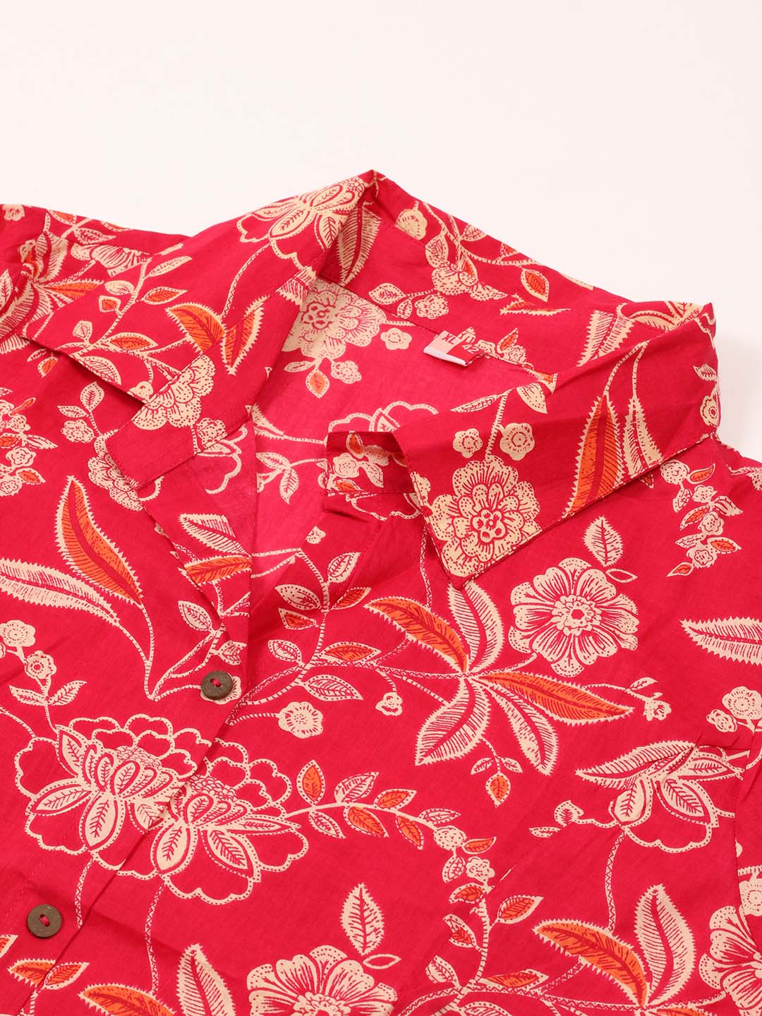 Floral Printed Cotton Kurta With Pants