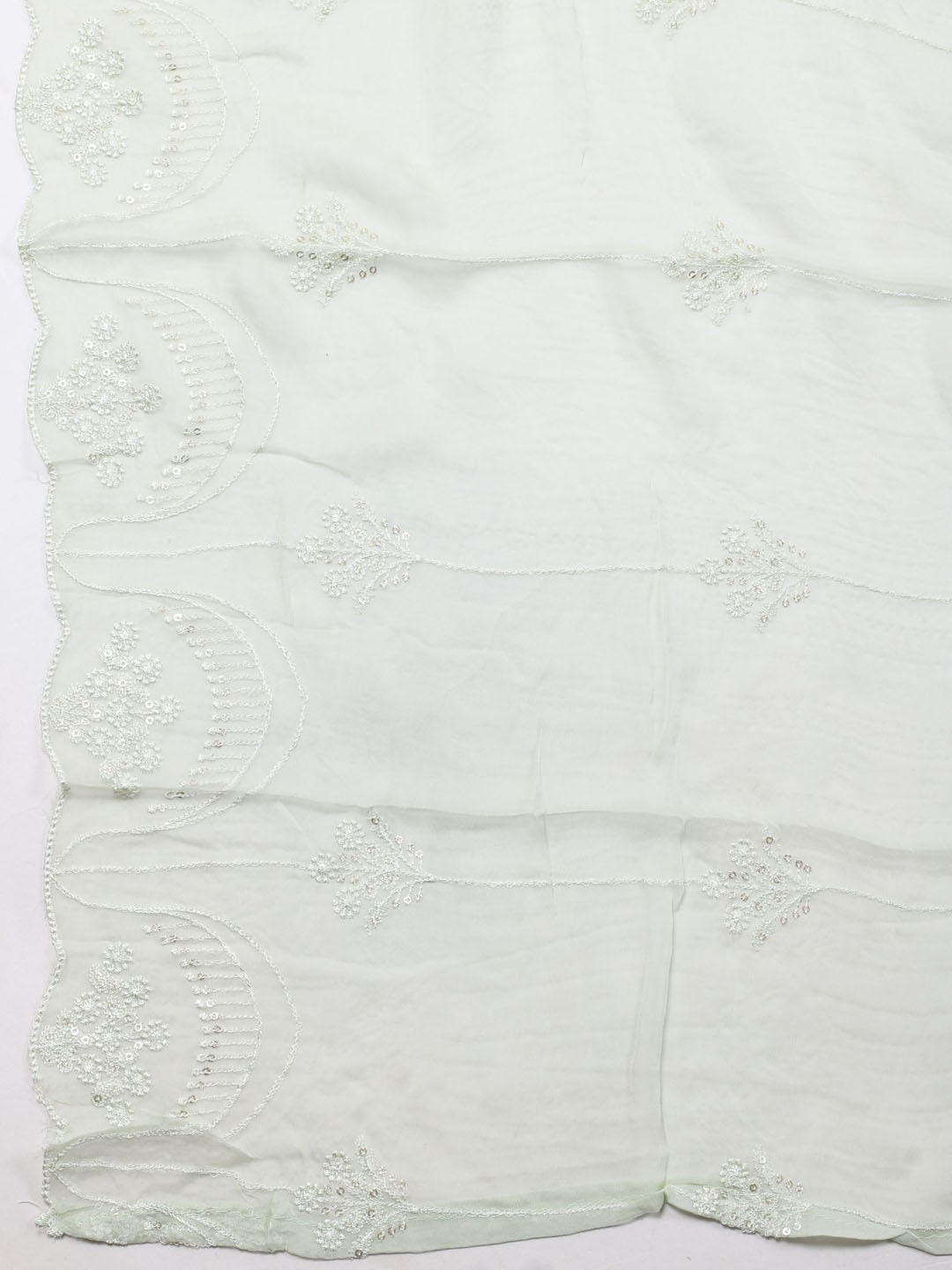 All Over Embroidery Georgette Unstitched Suit Piece With Dupatta