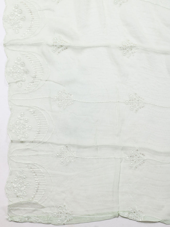 All Over Embroidery Georgette Unstitched Suit Piece With Dupatta