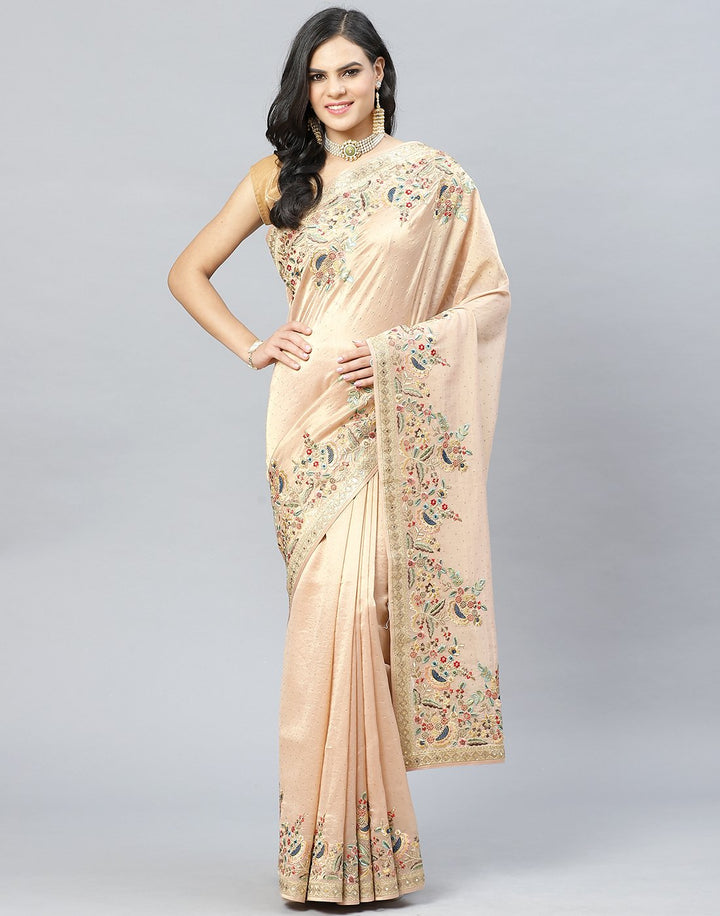 Banarasi Tissue Woven Embroidery Saree