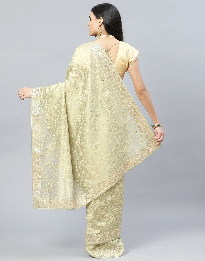 Banarasi Tissue Woven Embroidery Saree