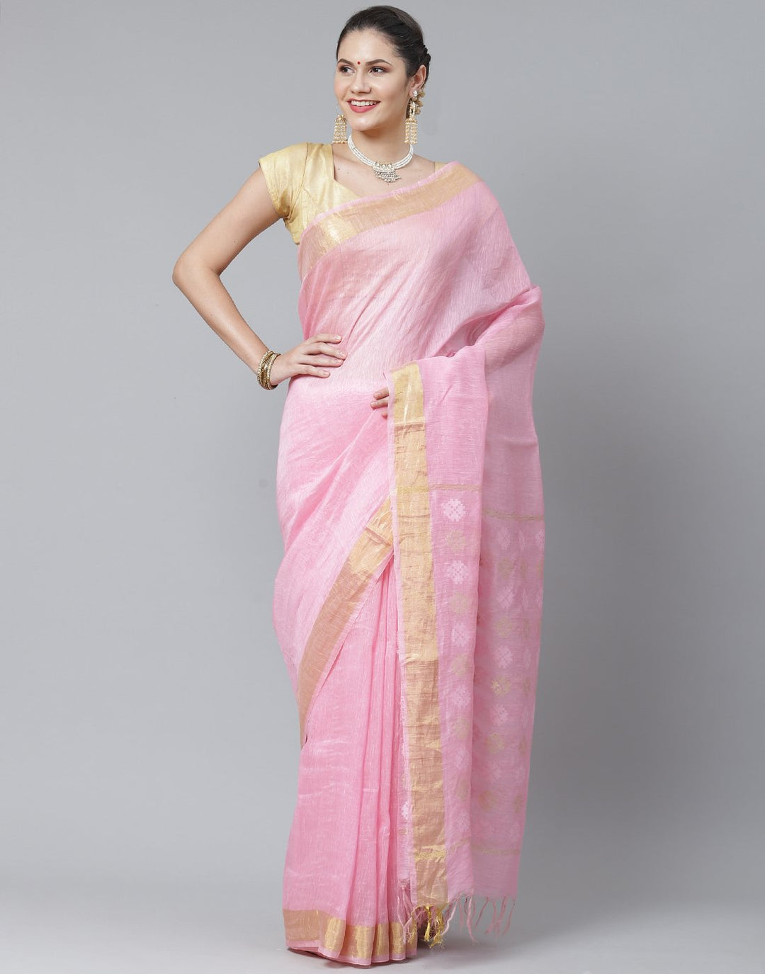 Cotton Linen Saree
