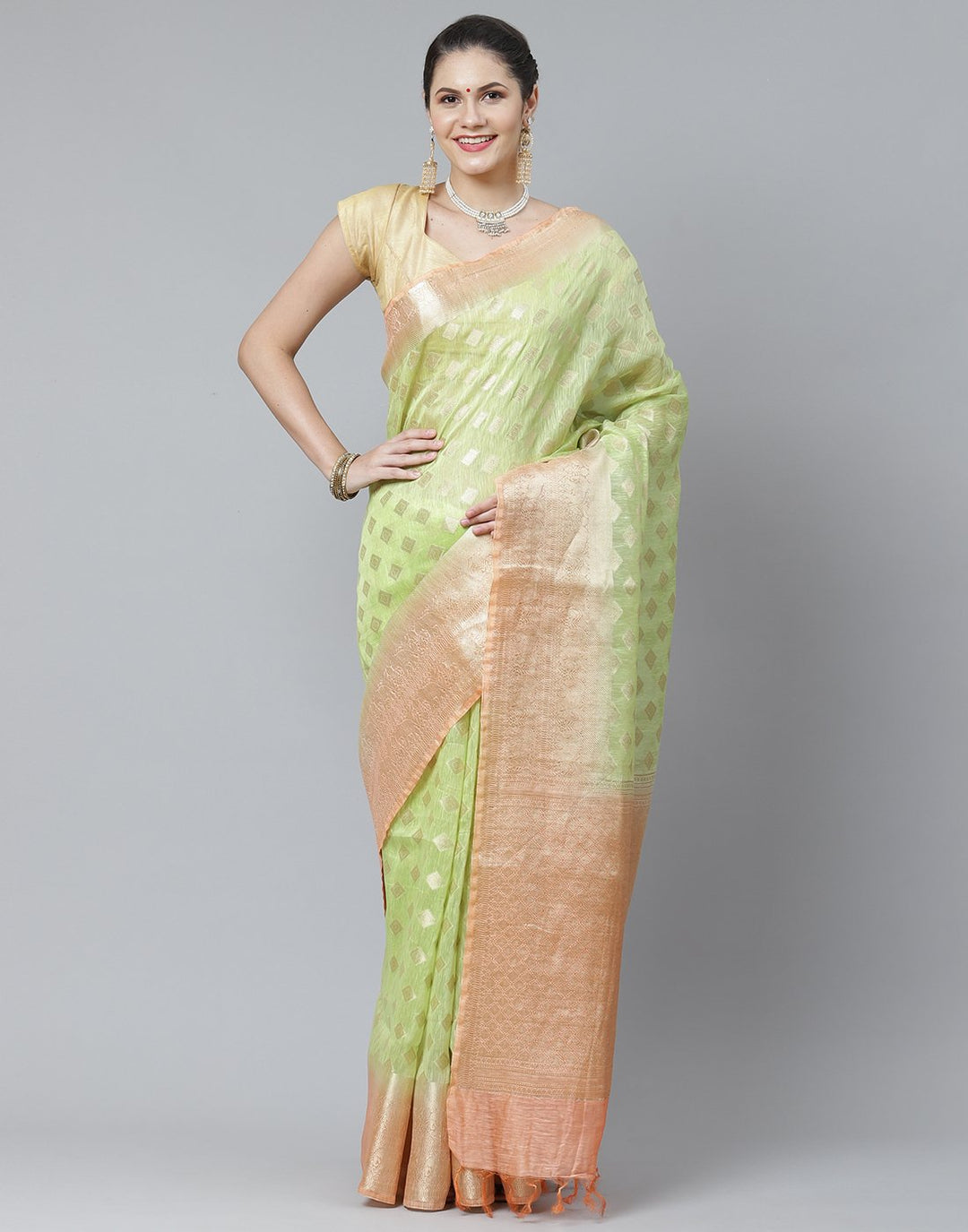 Cotton Linen Saree