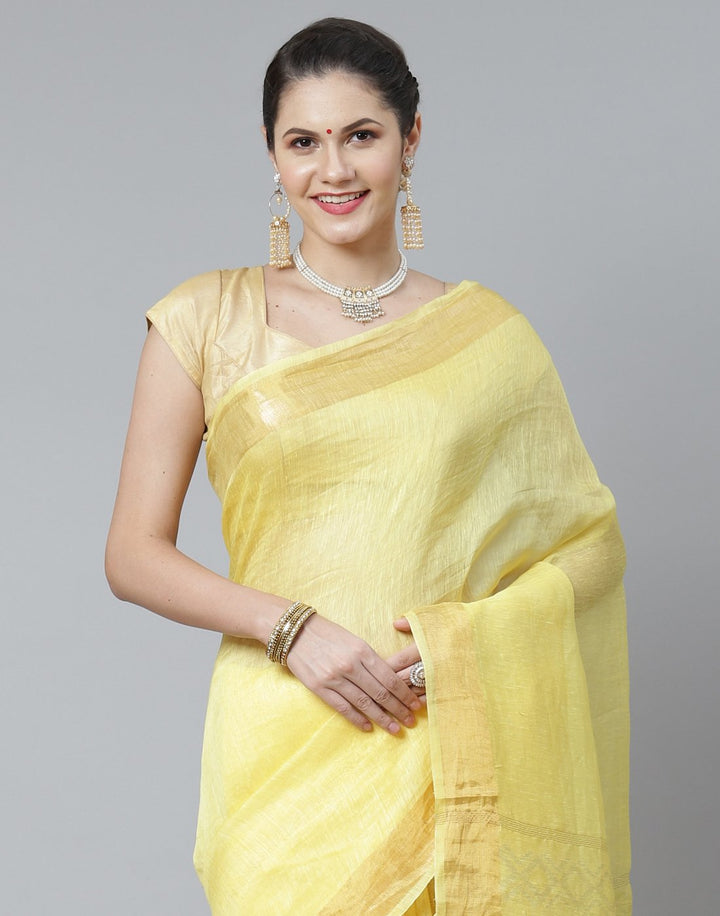 Cotton Linen Saree