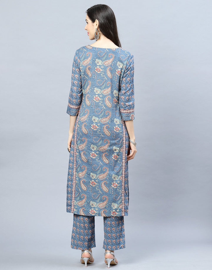 Cotton Printed Kurti Pant Set