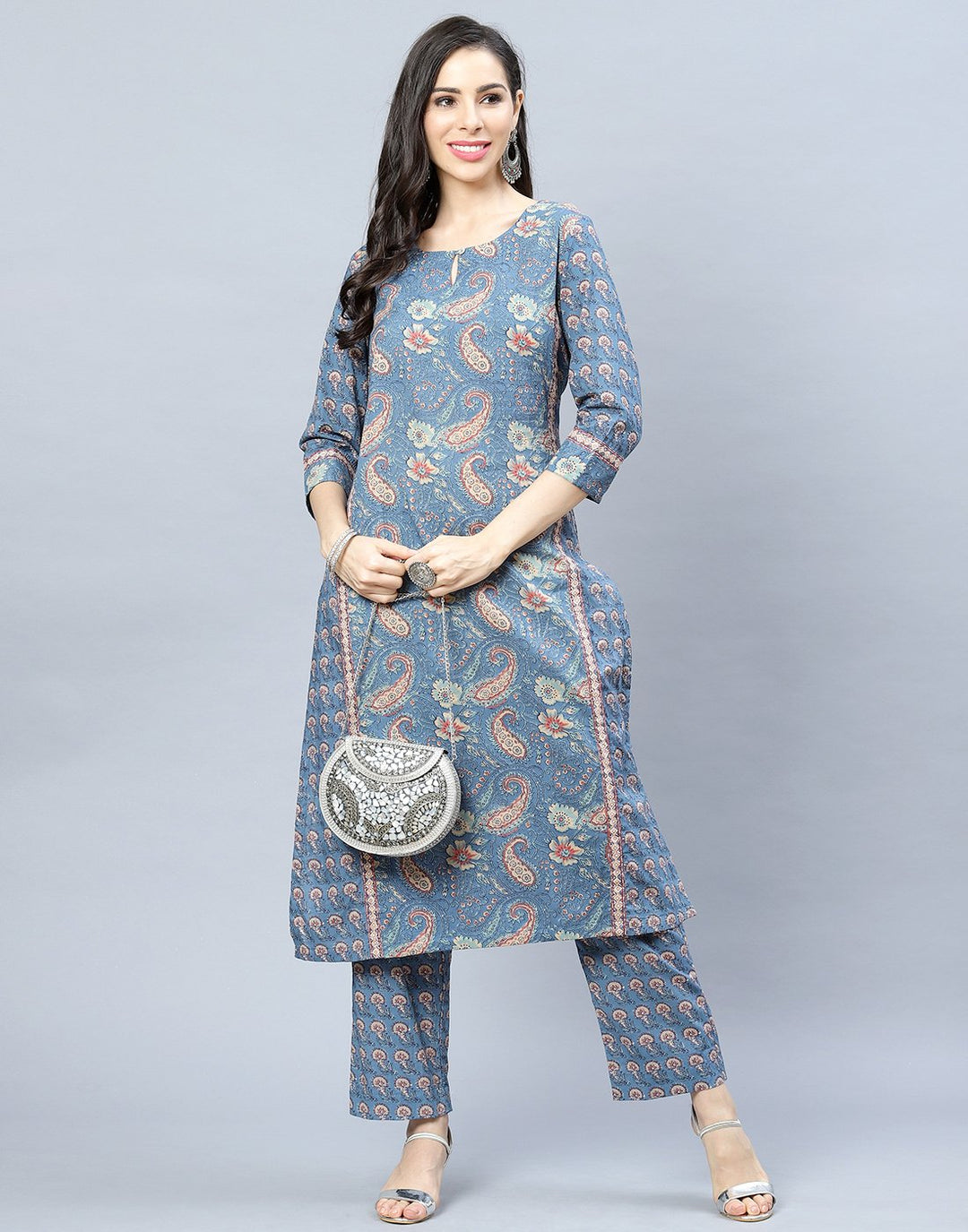 Cotton Printed Kurti Pant Set