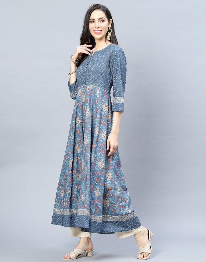 Cotton Printed Anarkali Kurti