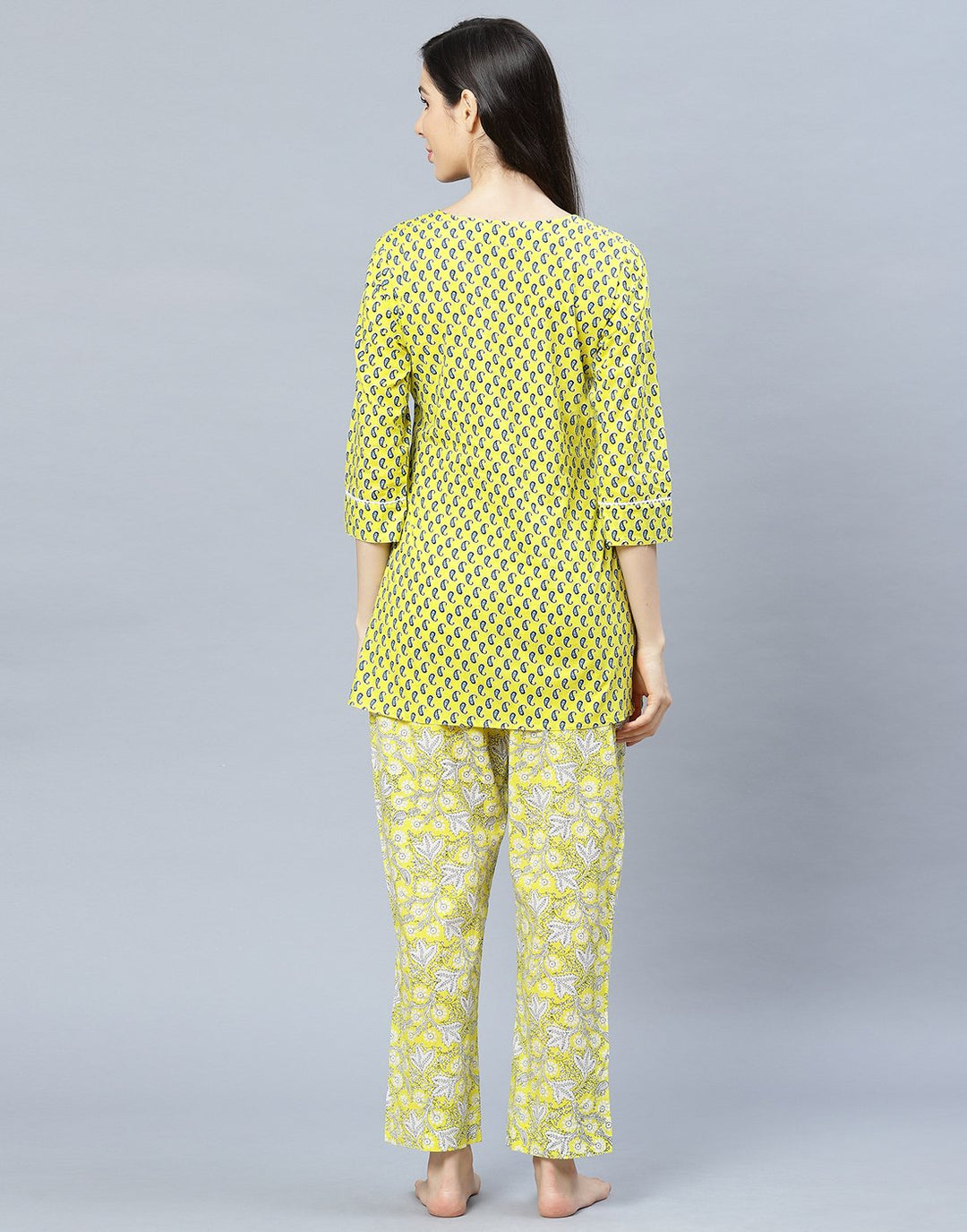 Printed Cotton Short Kurti Set