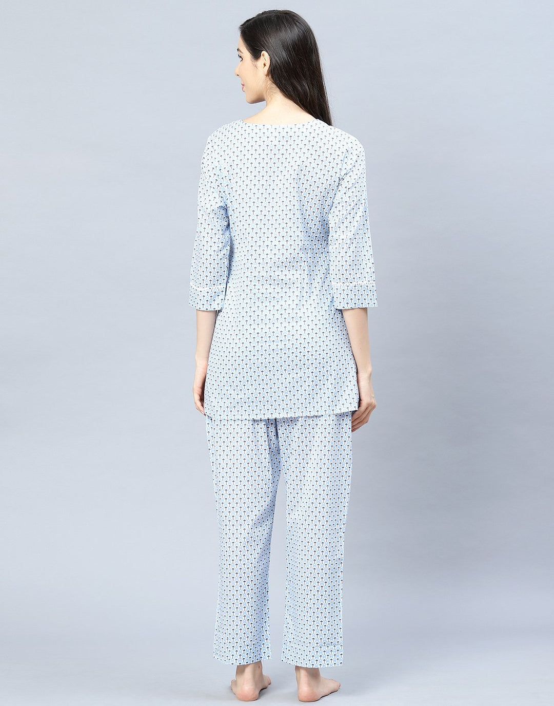 Printed Cotton Short Kurti Set