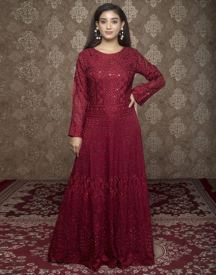 Georgette Embroidered Long Anarkali