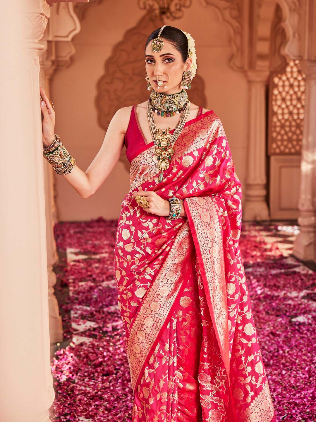 Zari Jaal Woven Banarsi Saree