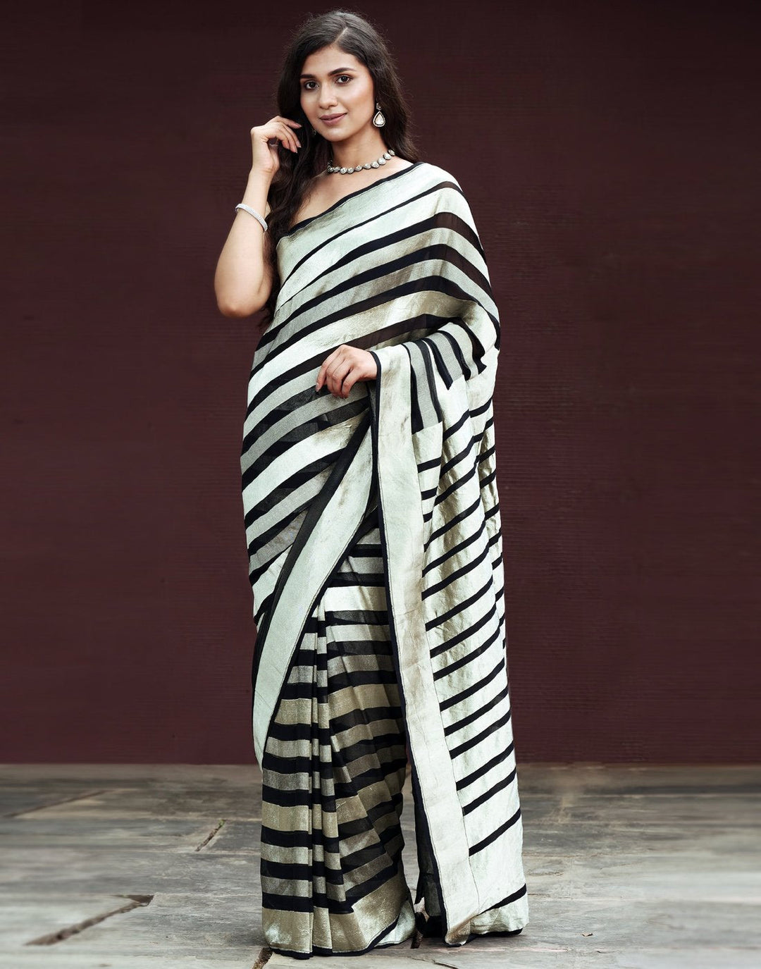 Banarasi Zari Jaal Khaddi