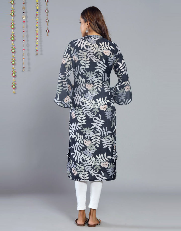 Floral Print Cotton Muslin Kurti