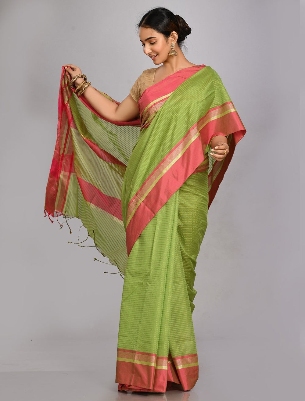 MBZ Meena Bazaar-Cotton Woven Saree