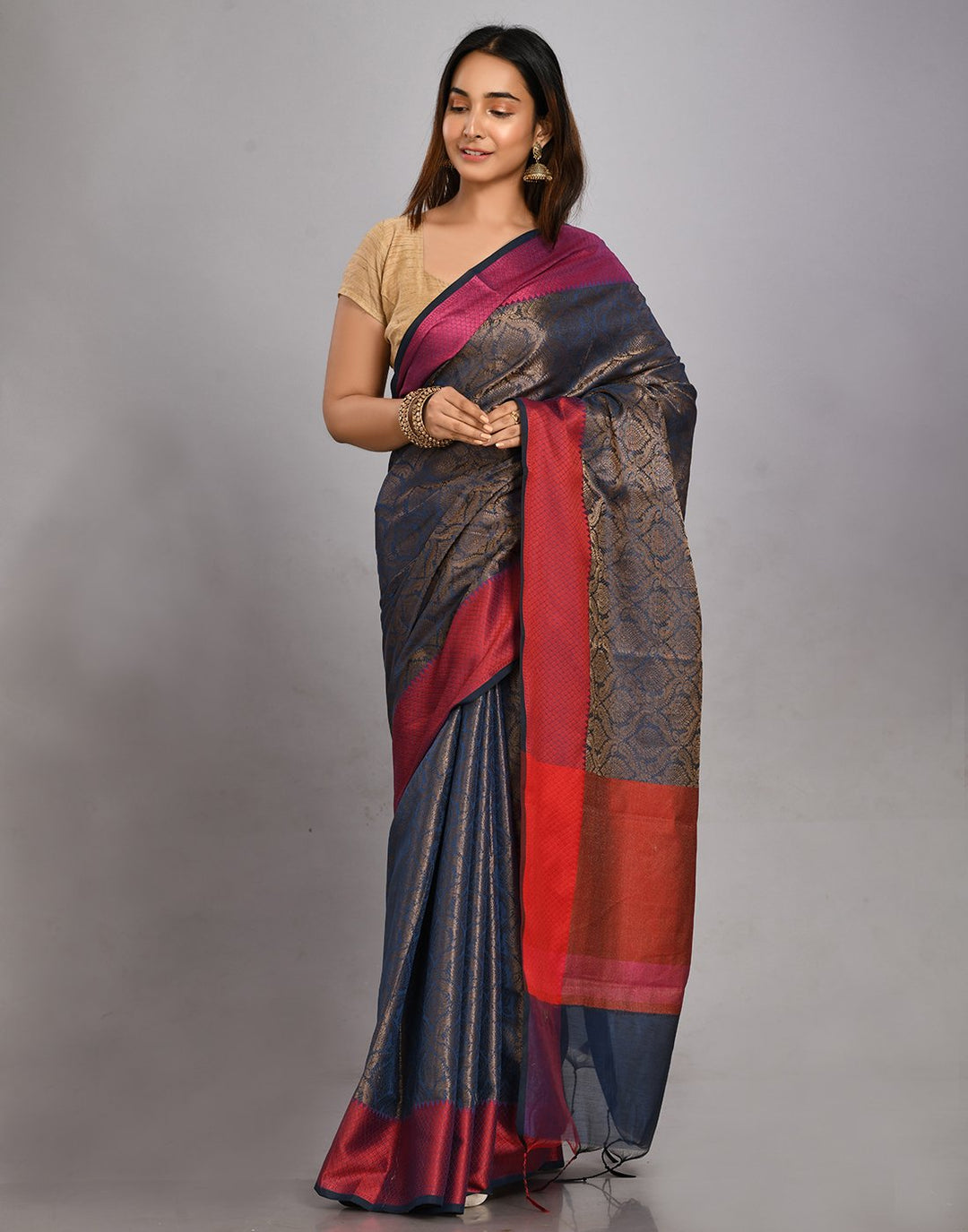 MBZ Meena Bazaar-Cotton Woven Saree