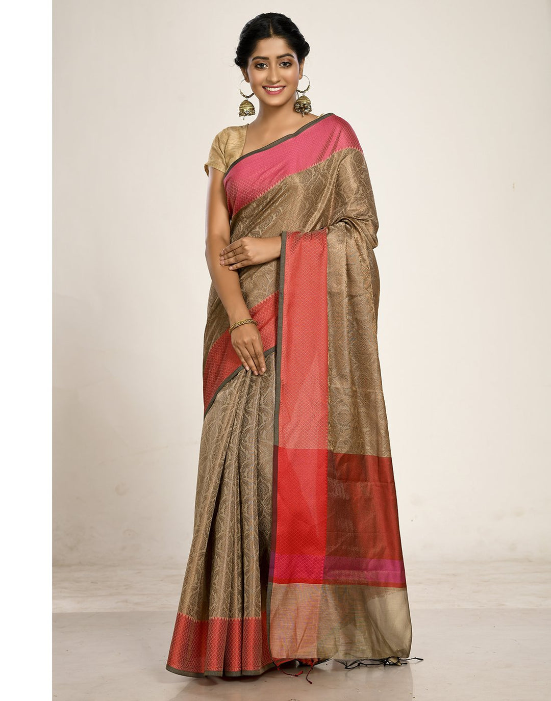 MBZ Meena Bazaar-Cotton Woven Saree