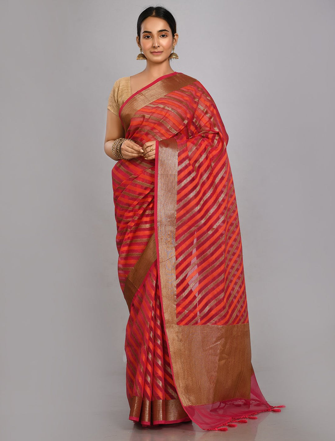 MBZ Meena Bazaar-Cotton Woven Saree