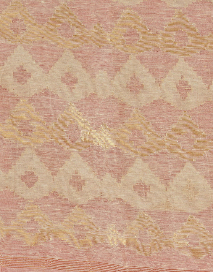 MBZ Meena Bazaar-Cotton Linen Saree With Embroidery