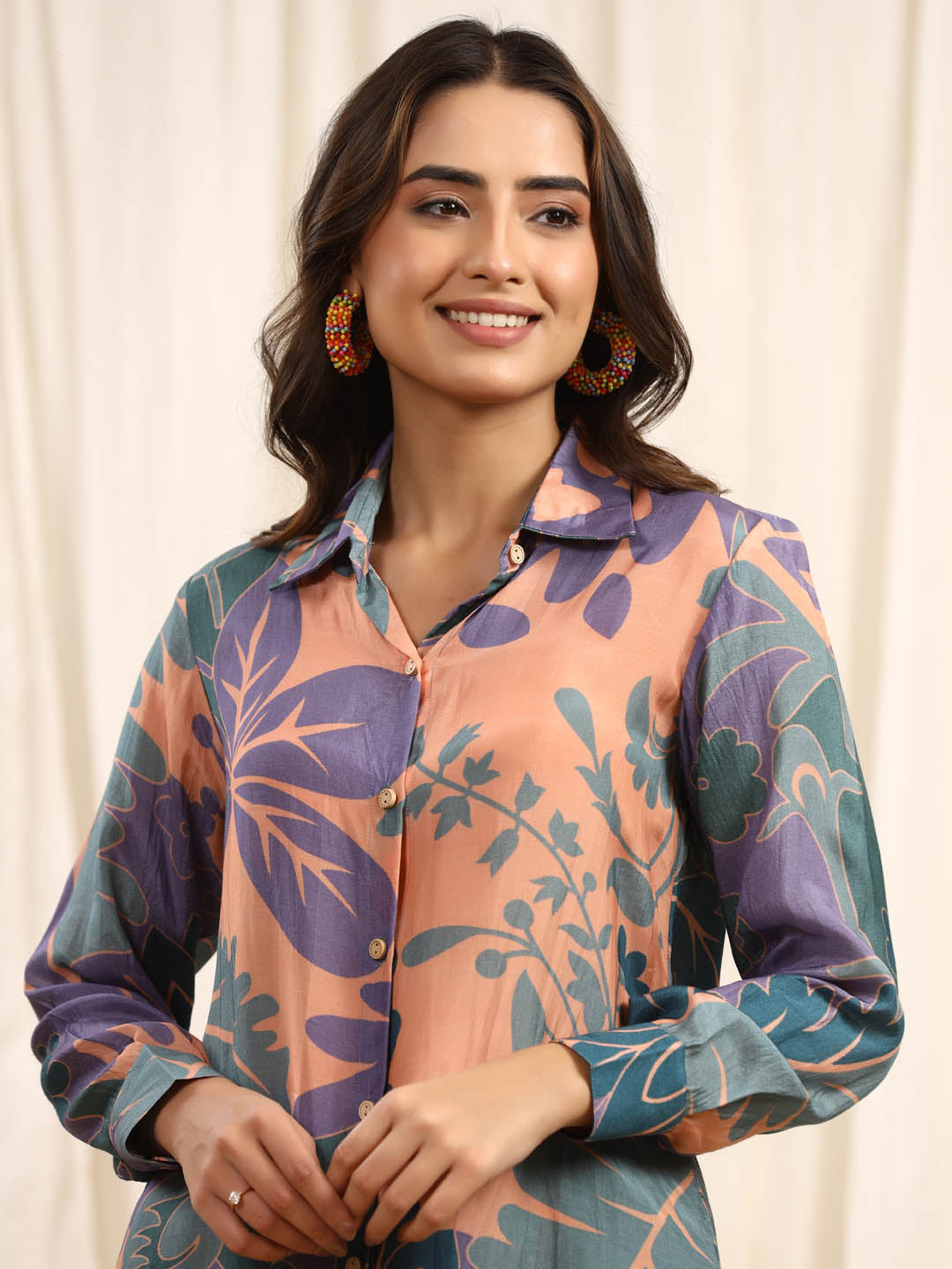 Printed Muslin Kurti With Pants