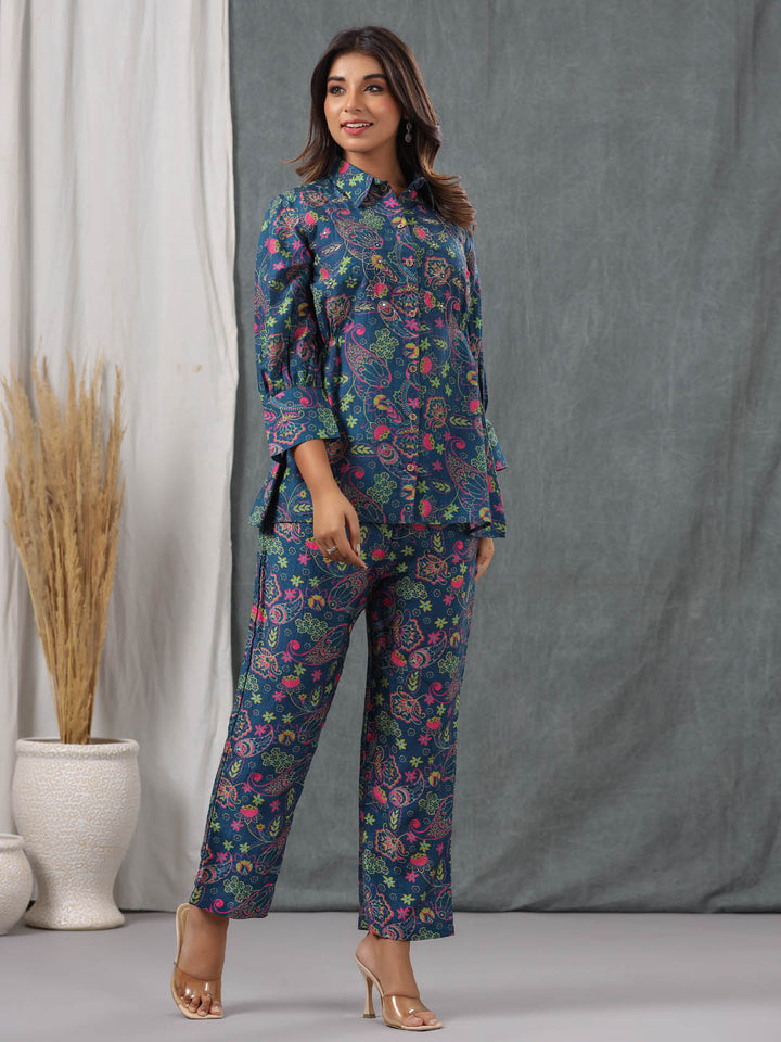 Printed Muslin Shirt Kurti With Pants