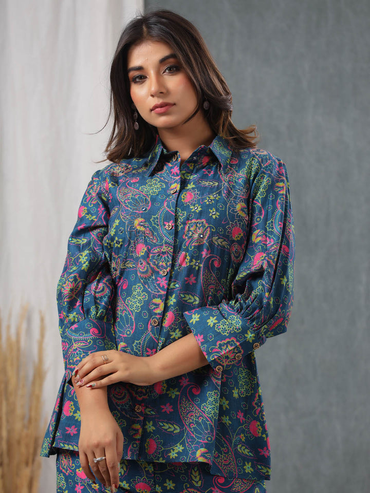 Printed Muslin Shirt Kurti With Pants
