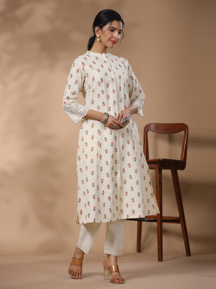 Printed Cotton Kurta Set