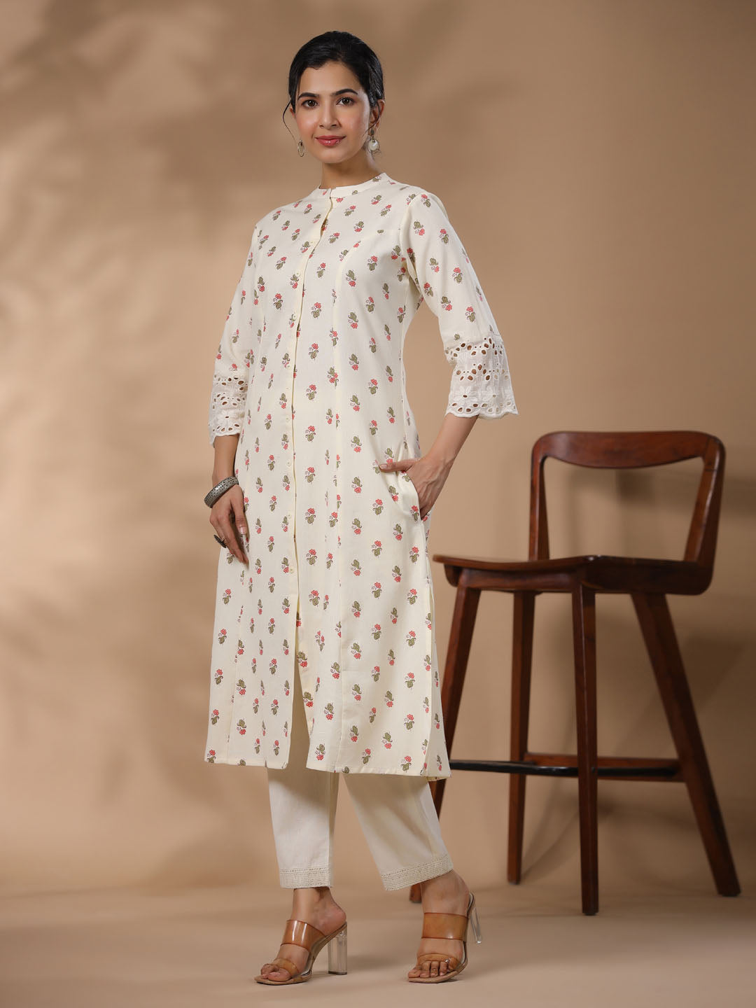 Printed Cotton Kurta Set