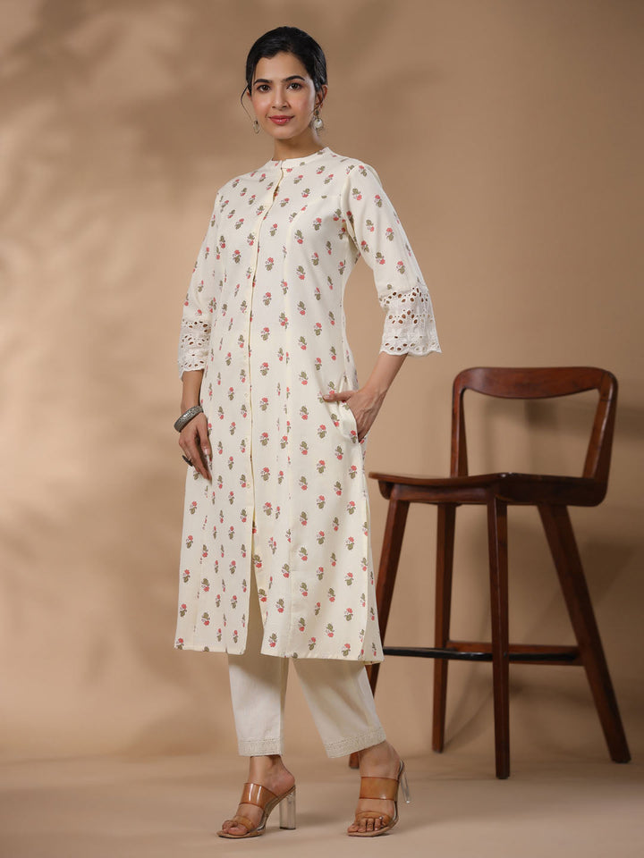 Printed Cotton Kurta Set