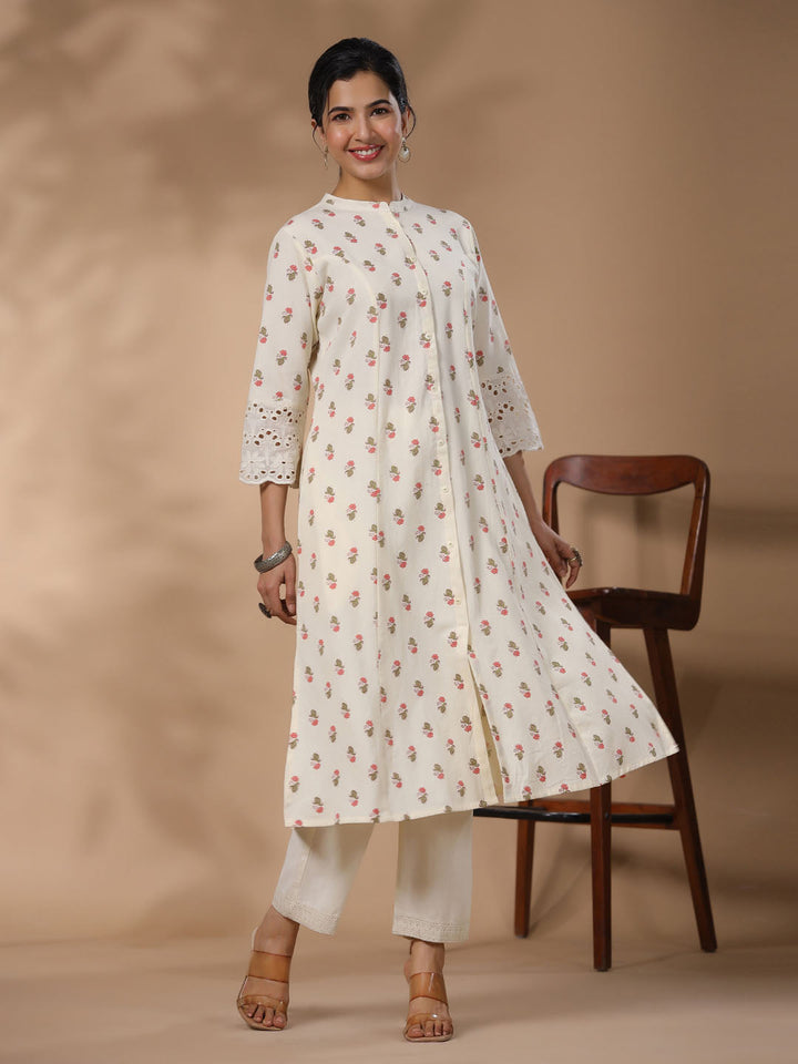 Printed Cotton Kurta Set