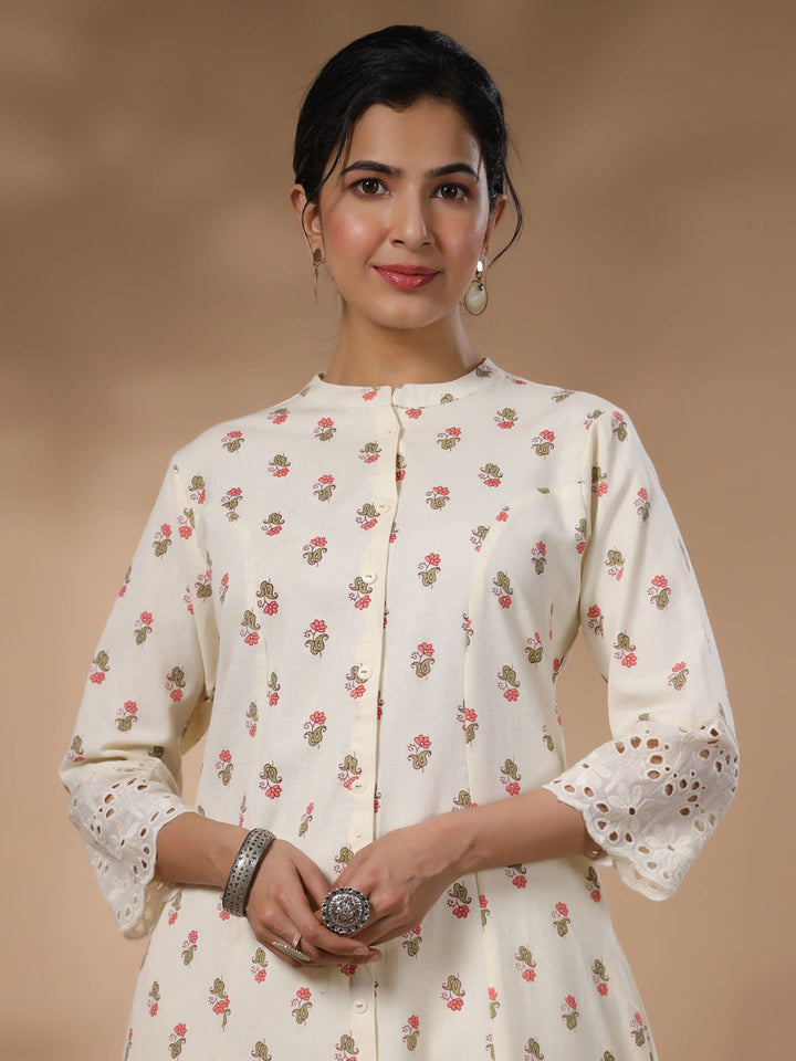 Printed Cotton Kurta Set