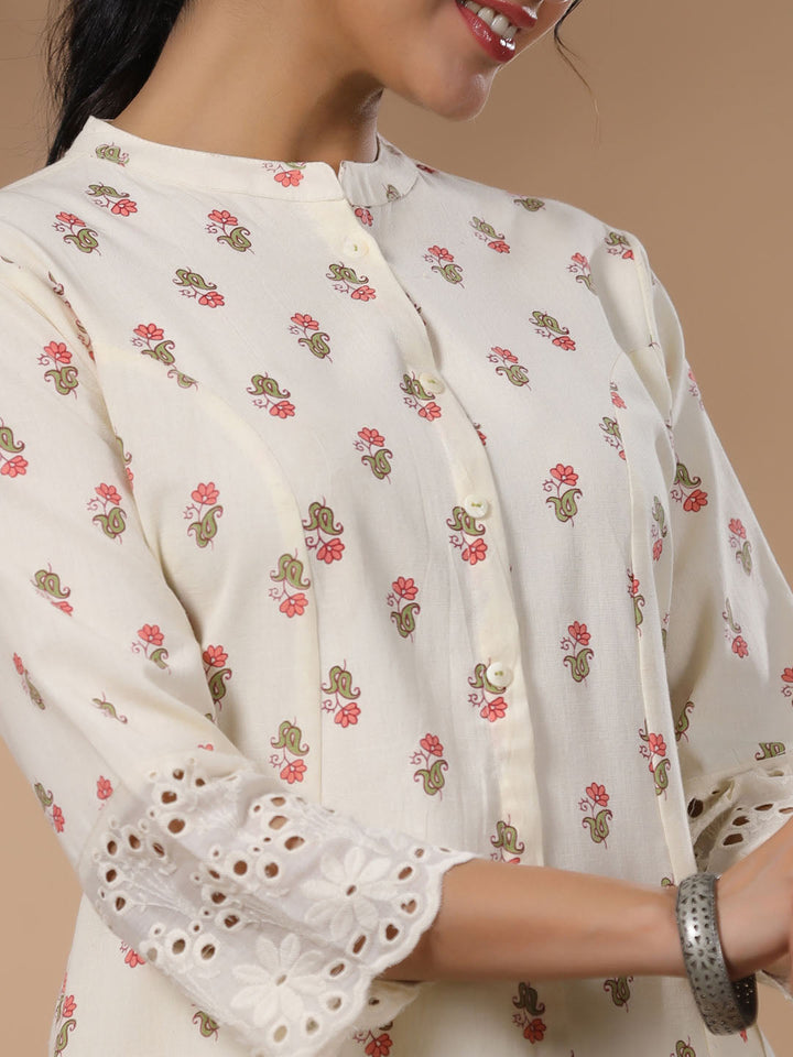 Printed Cotton Kurta Set