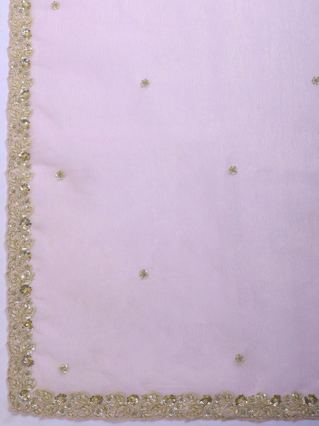 Pink Embroidered Organza Saree