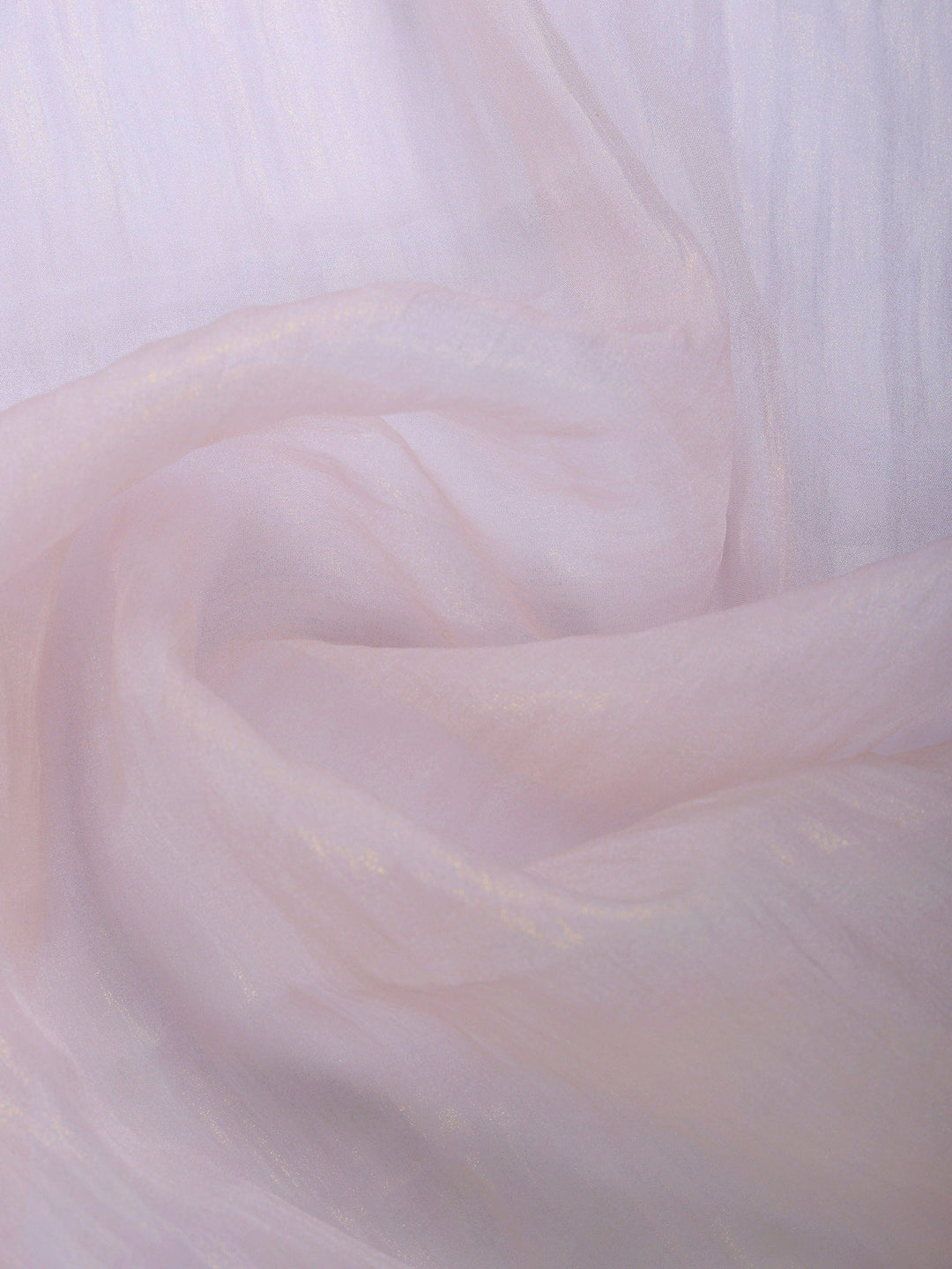 Peach Lt Embroidered Tissue Saree