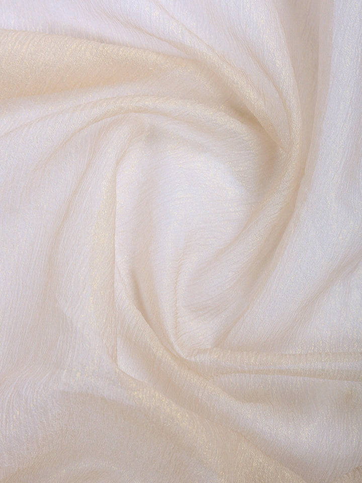 Beige Embroidered Organza Saree