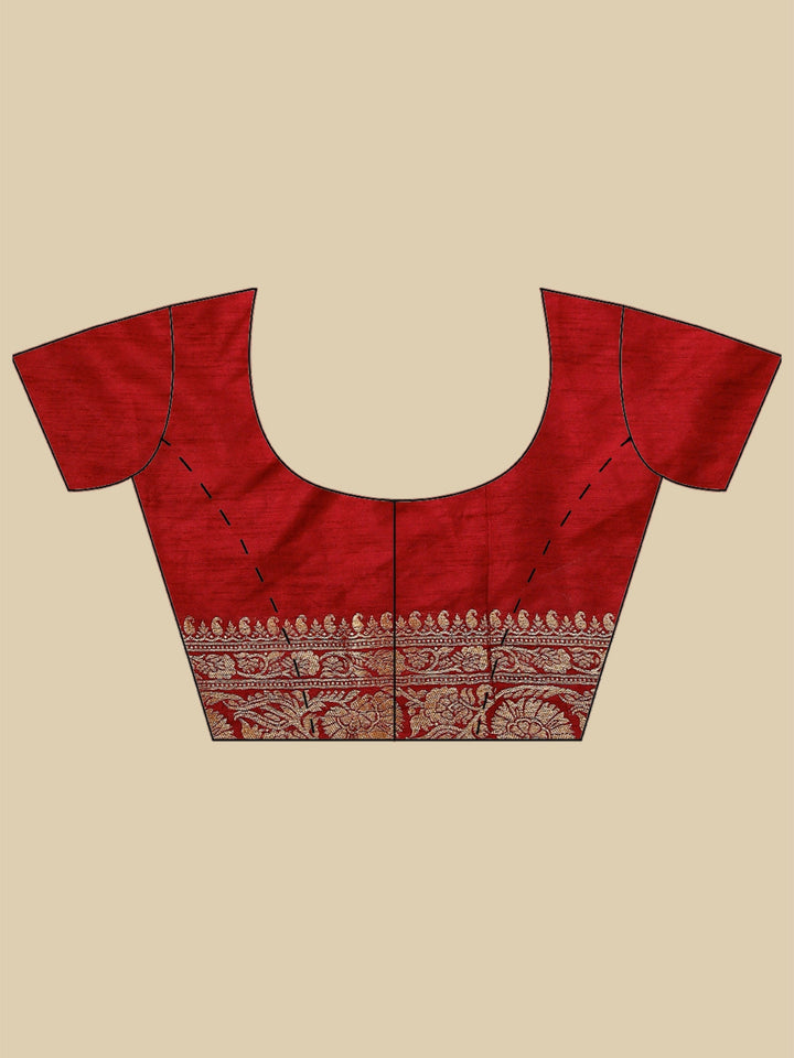 Wine Woven Design Art Silk Saree