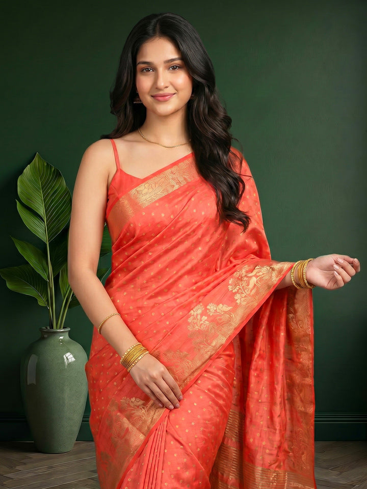 Woven Booti Art Silk Saree