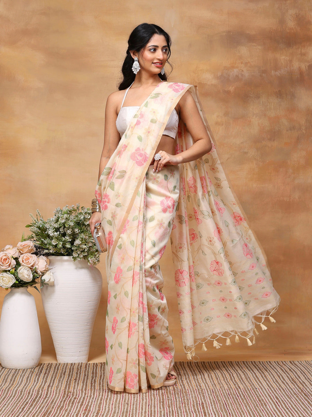Woven Design Tussar Silk Saree