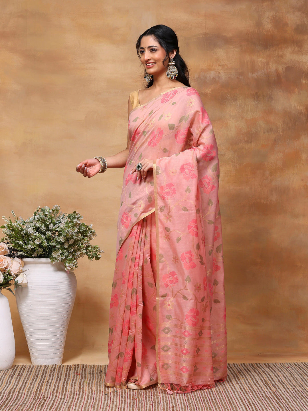 Woven Design Tussar Silk Saree