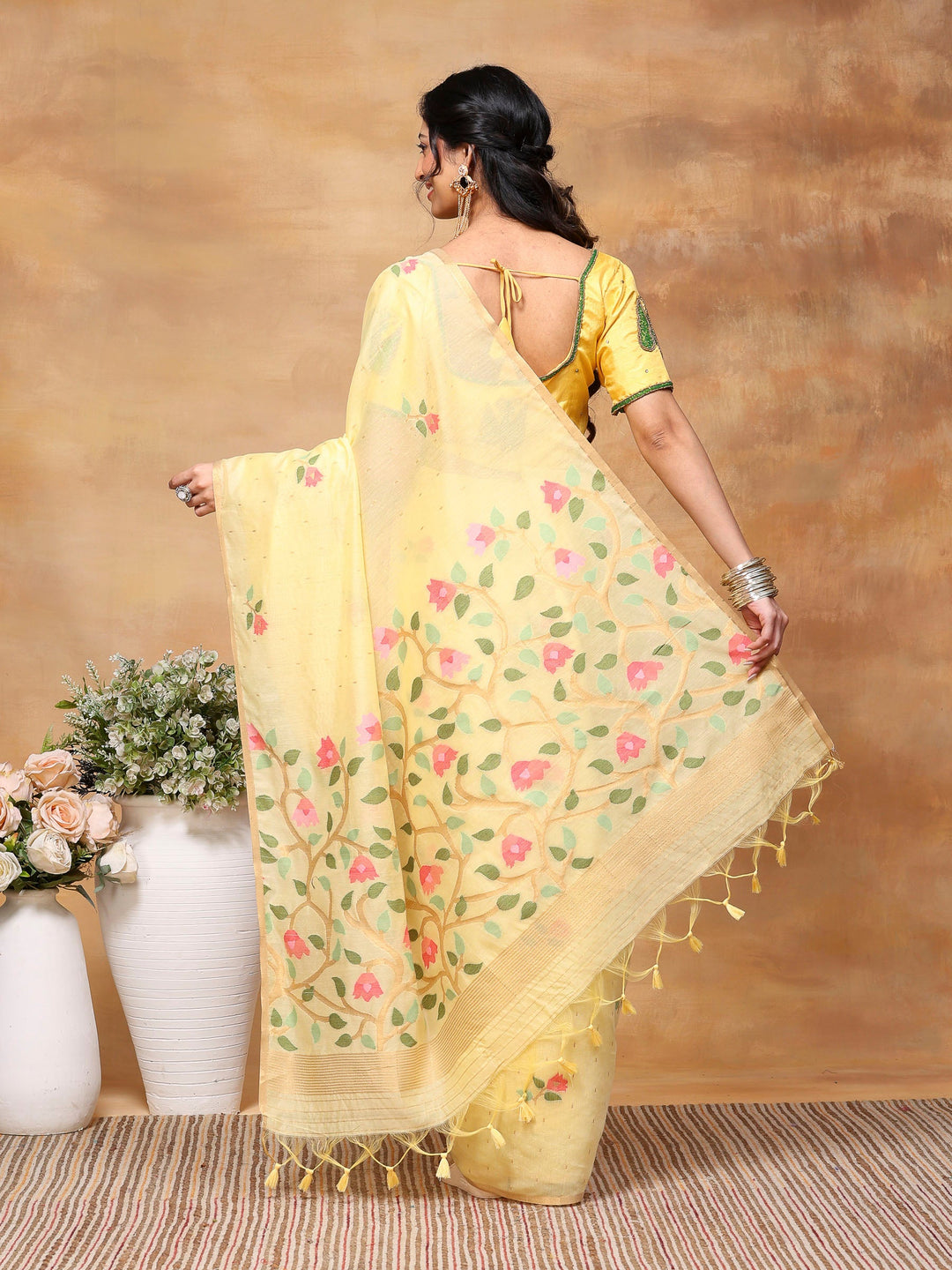 Woven Design Tussar Silk Saree