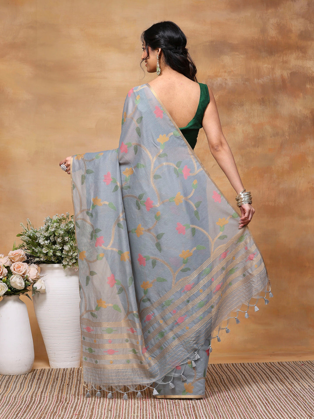 Woven Design Tussar Silk Saree