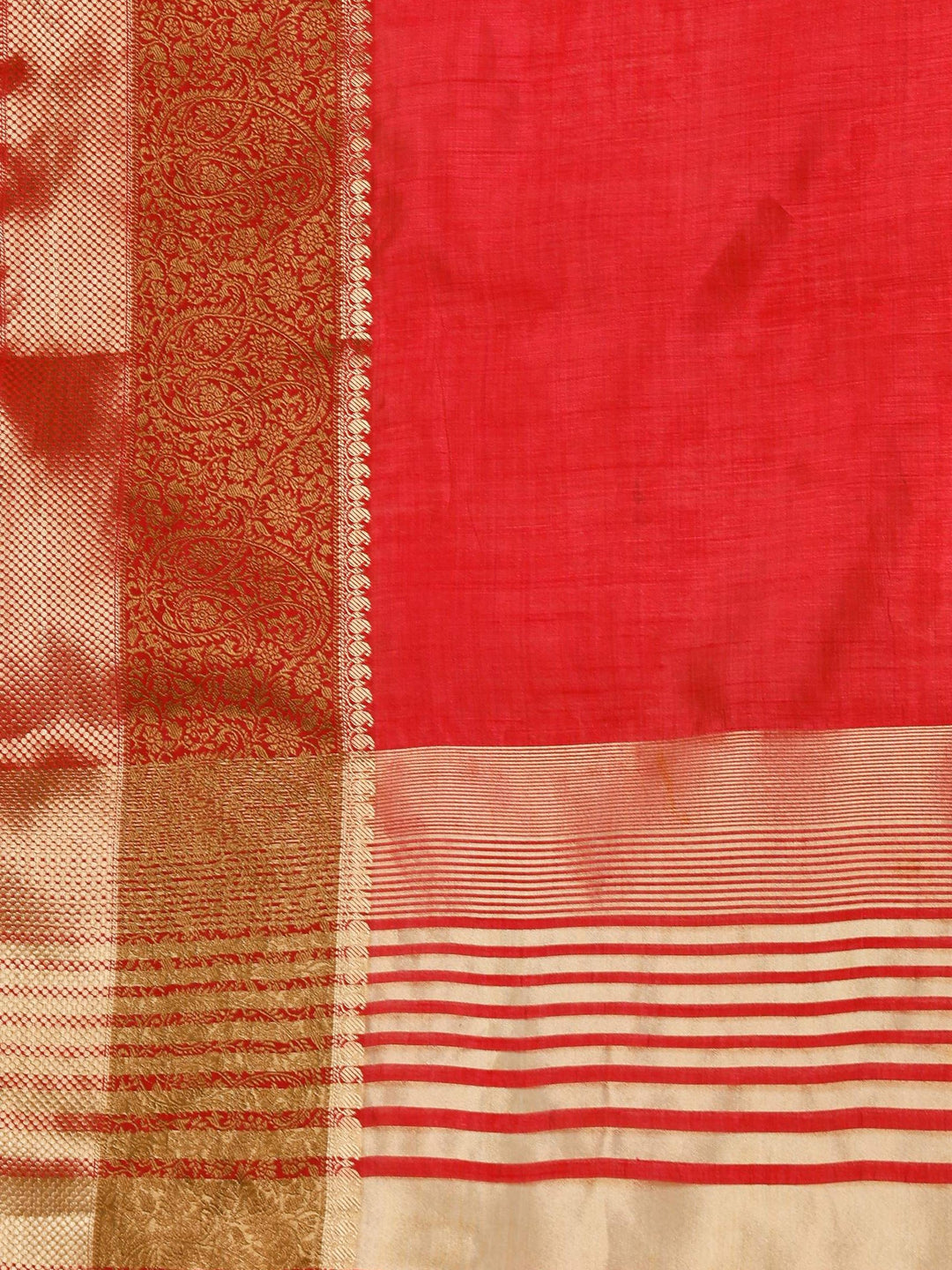 Hot Pink Woven Design Art Silk Saree