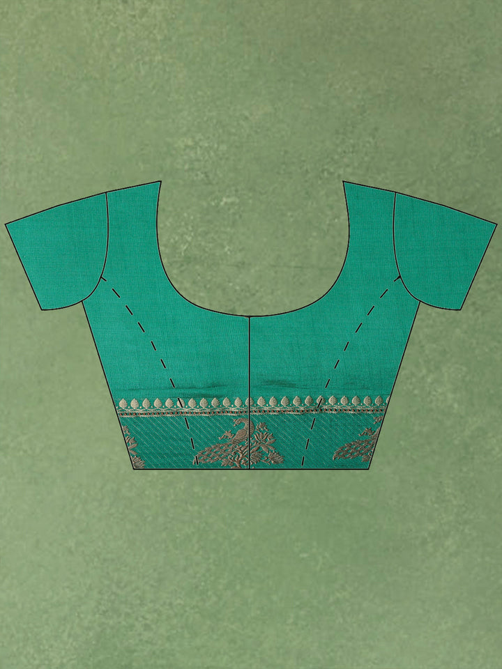 Green Woven Design Art Silk Saree