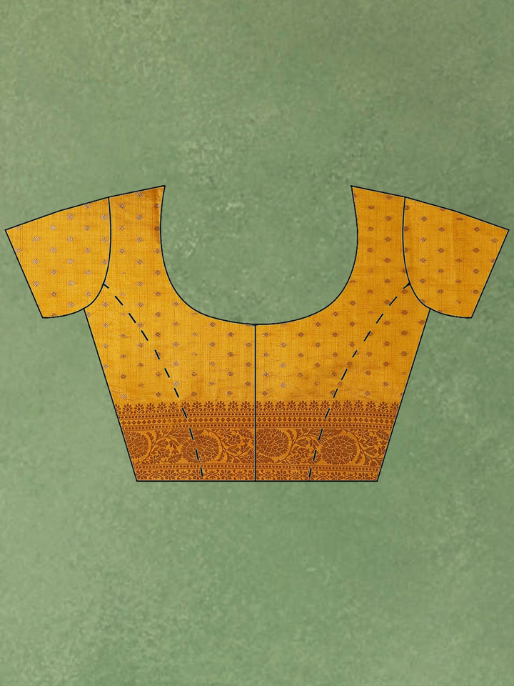 Mustard Woven Design Art Silk Saree